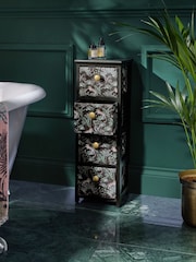 Black Tiger Print Fabric Storage Drawers - Image 2 of 6