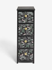 Black Tiger Print Fabric Storage Drawers - Image 4 of 6