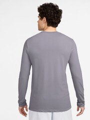 Nike Grey Dri-FIT Long-Sleeve Trail Running T-Shirt - Image 2 of 3