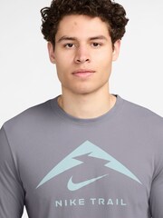 Nike Grey Dri-FIT Long-Sleeve Trail Running T-Shirt - Image 3 of 3