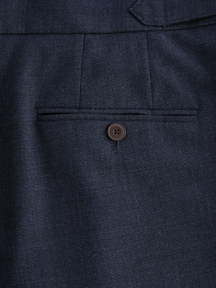 Charcoal Grey Adjustable Wool Blend Side Adjuster Smart Trousers - Image 10 of 10