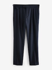 Charcoal Grey Adjustable Wool Blend Side Adjuster Smart Trousers - Image 7 of 10