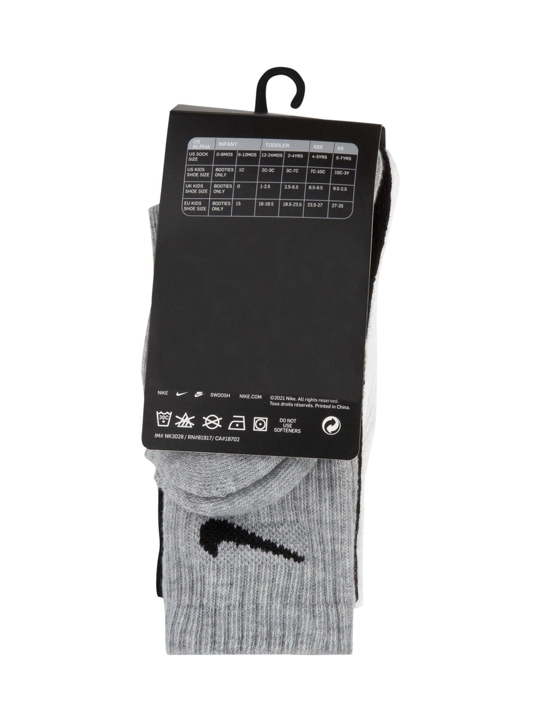 nike 3 pack performance socks junior