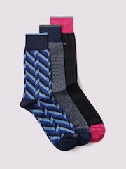 Duchamp Blue Mens Socks Gift Set 3 Pack - Image 1 of 6