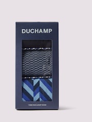Duchamp Blue Mens Socks Gift Set 3 Pack - Image 2 of 6