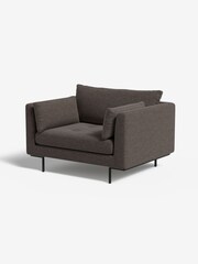 MADE.COM Basket Weave Mocha Harlow Loveseat - Image 1 of 4