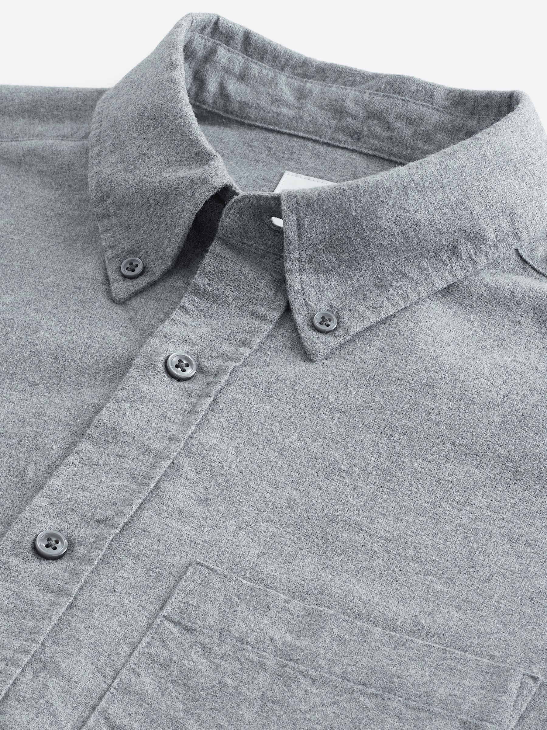 Buy Grey Soft Touch Oxford Long Sleeve Shirt from Next USA