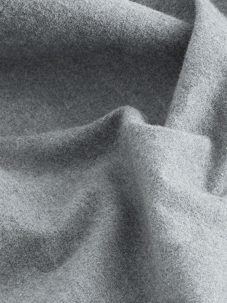 Grey Brushed 100% Cotton Oxford Long Sleeve Shirt - Image 8 of 8