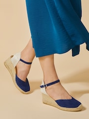 modra - Jones Bootmaker zlata (barva); zlato Rosina Usnjene espadrile - Slika 1 iz 7