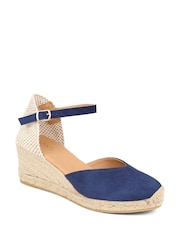 modra - Jones Bootmaker zlata (barva); zlato Rosina Usnjene espadrile - Slika 5 iz 7