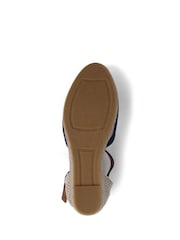 modra - Jones Bootmaker zlata (barva); zlato Rosina Usnjene espadrile - Slika 6 iz 7