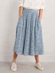 Seasalt Cornwall Blue Ready Sail Skirt - Image 1 of 5