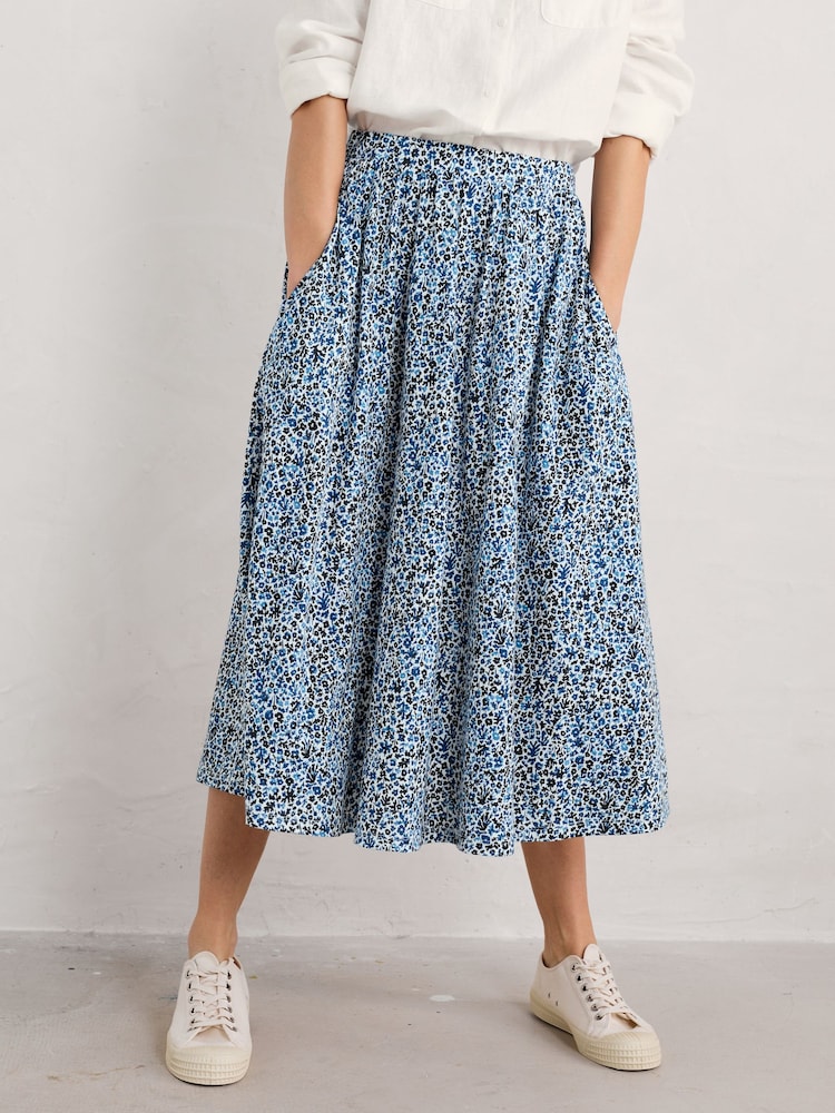 Seasalt Cornwall Blue Ready Sail Skirt - Image 1 of 5
