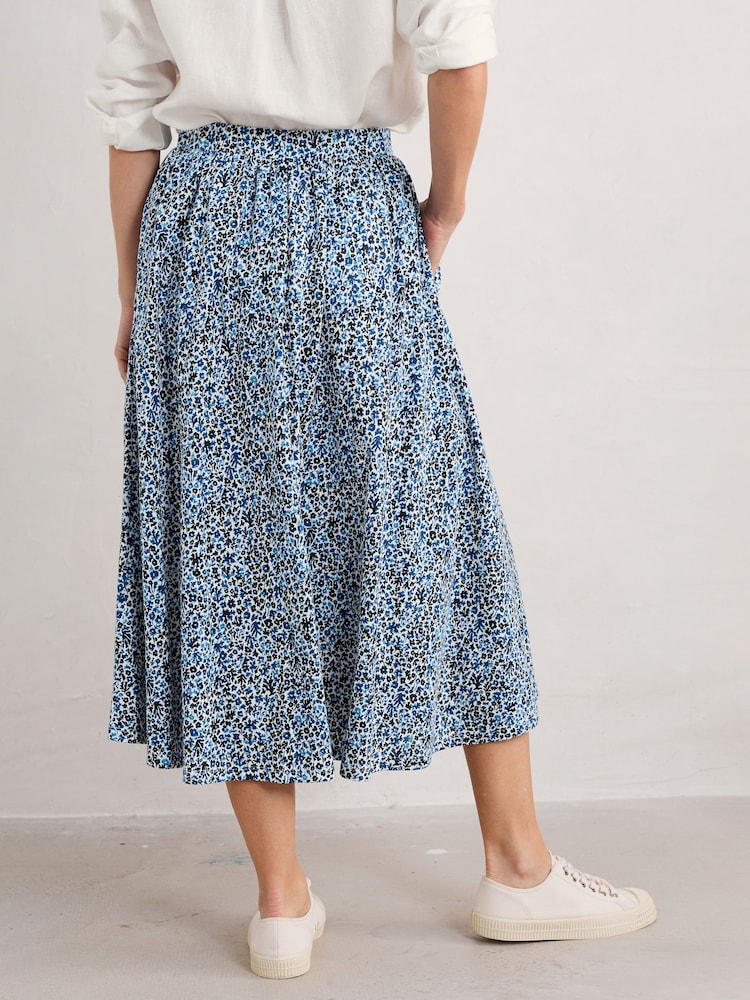 Seasalt Cornwall Blue Ready Sail Skirt - Image 2 of 5