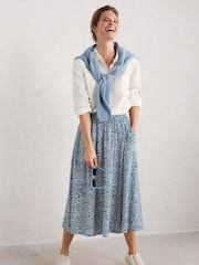 Seasalt Cornwall Blue Ready Sail Skirt - Image 3 of 5
