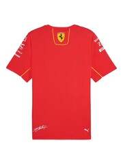 Fanatics Red 100% Cotton Scuderia Ferrari 2024 Team Charles Leclerc T-Shirt - Image 3 of 3