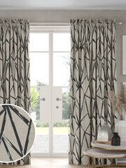 Grey Abstract Lines Made to Measure Curtains - Image 1 of 9