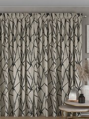 Grey Abstract Lines Made to Measure Curtains - Image 2 of 9