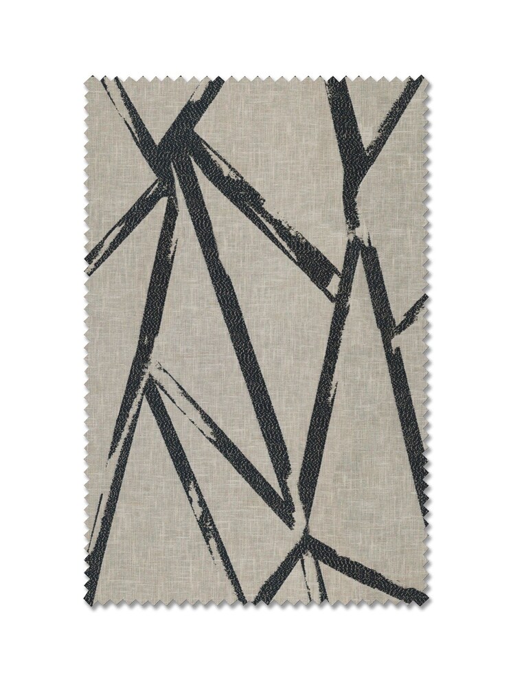 Grey Abstract Lines Made to Measure Curtains - Image 9 of 9
