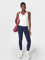 Sweaty Betty Lily White Supersoft Picot Lace Strappy Bra Tank Top - Image 4 of 7