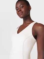 Sweaty Betty Lily White Supersoft Picot Lace Strappy Bra Tank Top - Image 5 of 7