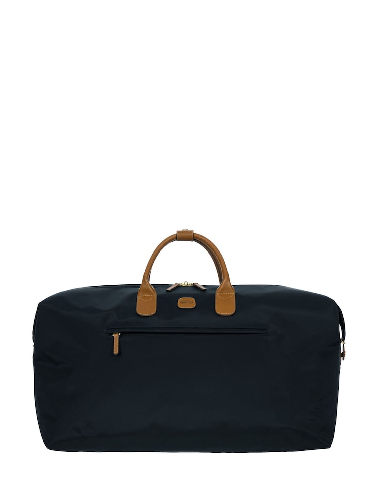 Bric's Blue Holdall With Leather Handles - Image 1 of 7 Bric's Blue Holdall With Leather Handles - Image 1 of 7