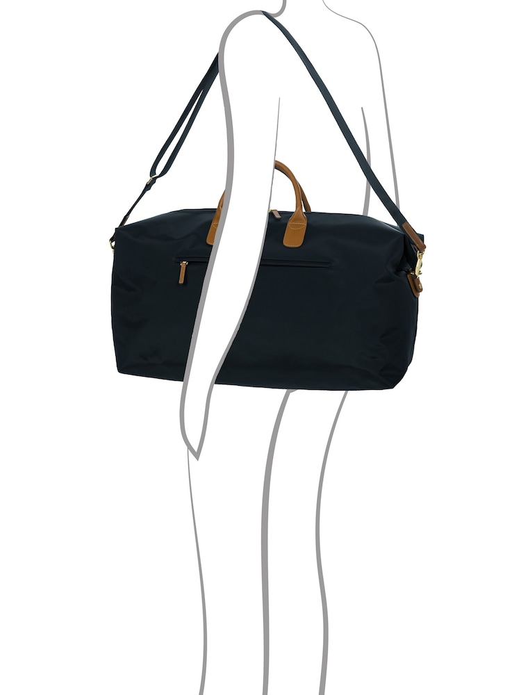 Bric's Blue Holdall With Leather Handles - Image 7 of 7 Bric's Blue Holdall With Leather Handles - Image 7 of 7