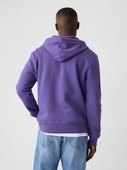 Lila - Gap Kapuzenjacke mit Reißverschluss und Logo - Bild 2 von 4