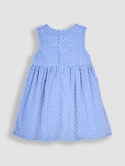 JoJo Maman Bébé Blue Bunny Applique Cord Dress - Image 4 of 6