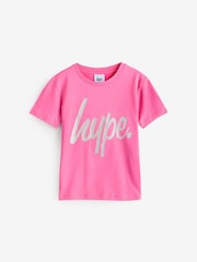 Hype. Girls Pink Script 100% Cotton T-Shirt - Bild 1 von 3
