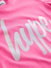 Hype. Girls Pink Script 100% Cotton T-Shirt - Bild 3 von 3