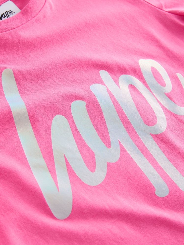 Hype. Girls Pink Script 100% Cotton T-Shirt - Bild 3 von 3