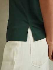 Reiss Green Mira V-Neck Shell Top - Image 3 of 5