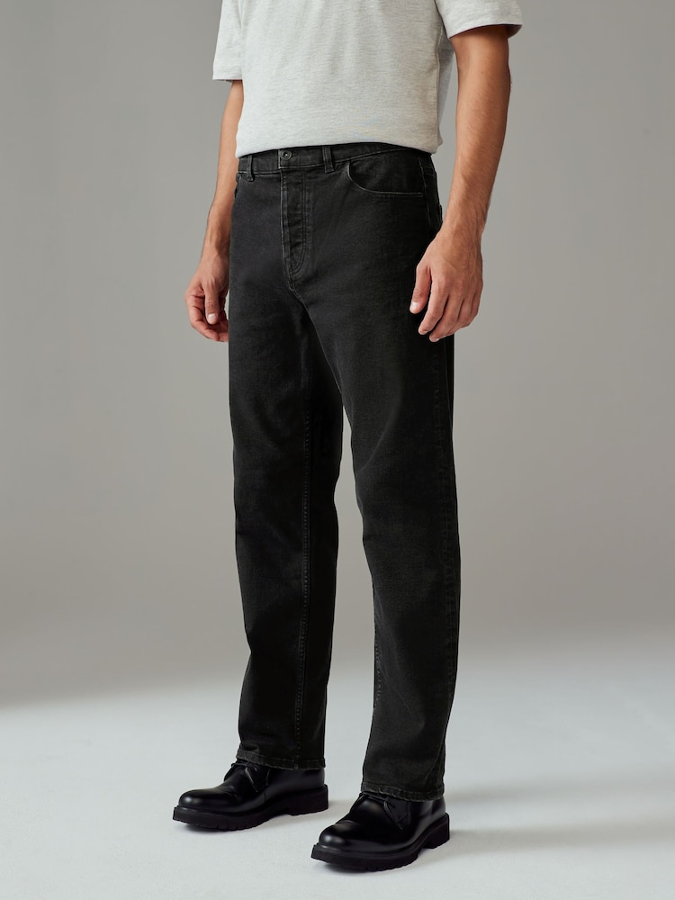 Bleu moyen/noir - Paquet 2 - Straight Fit Classic Jeans extensibles - Image 2 of 13