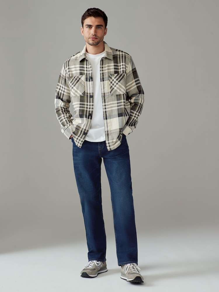 Bleu moyen/noir - Paquet 2 - Straight Fit Classic Jeans extensibles - Image 7 of 13