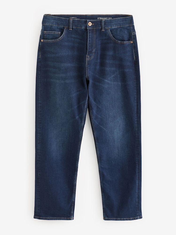 Bleu moyen/noir - Paquet 2 - Straight Fit Classic Jeans extensibles - Image 8 of 13