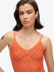 Superdry Pink Mini Crochet Cami Dress - Image 3 of 6