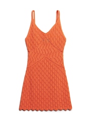 Superdry Pink Mini Crochet Cami Dress - Image 4 of 6