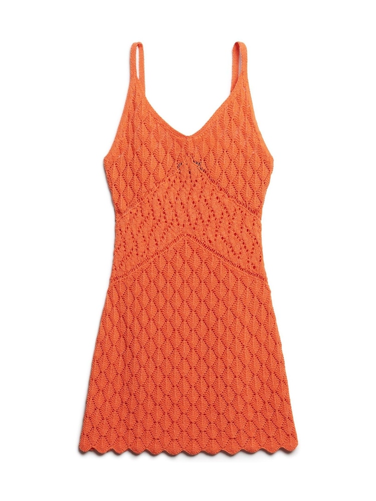 Superdry Pink Mini Crochet Cami Dress - Image 4 of 6