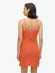 Superdry Pink Mini Crochet Cami Dress - Image 5 of 6