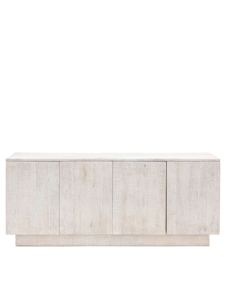 Gallery Home Whitewash Millom 4 Door Sideboard - Image 5 of 5