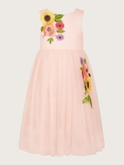 Monsoon Pink Sunflower Scuba Dress - Image 2 of 4
