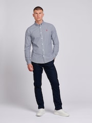 U.S. Polo Assn. Blue Mens 100% Cotton Gingham Shirt - Image 5 of 7