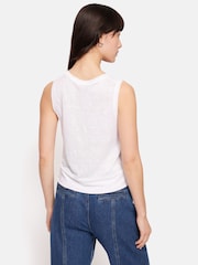Jigsaw White 100% Linen Twist Front Top - Image 5 of 6