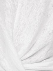 Jigsaw White 100% Linen Twist Front Top - Image 6 of 6