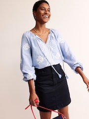 Boden Blue Nell Chinos Mini Skirt - Image 1 of 5