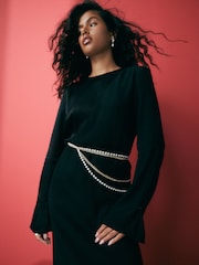 Gold Skinny Layered Chain Belt - Image 1 of 4