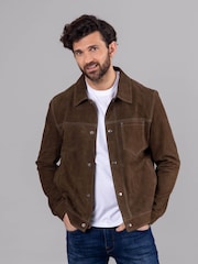 Lakeland Leather Moss Green Seaton Suede Jacket - Image 8 of 9
