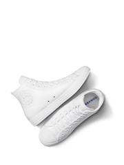 Converse White Chuck Taylor Leather Hightop Trainers - Image 5 of 11