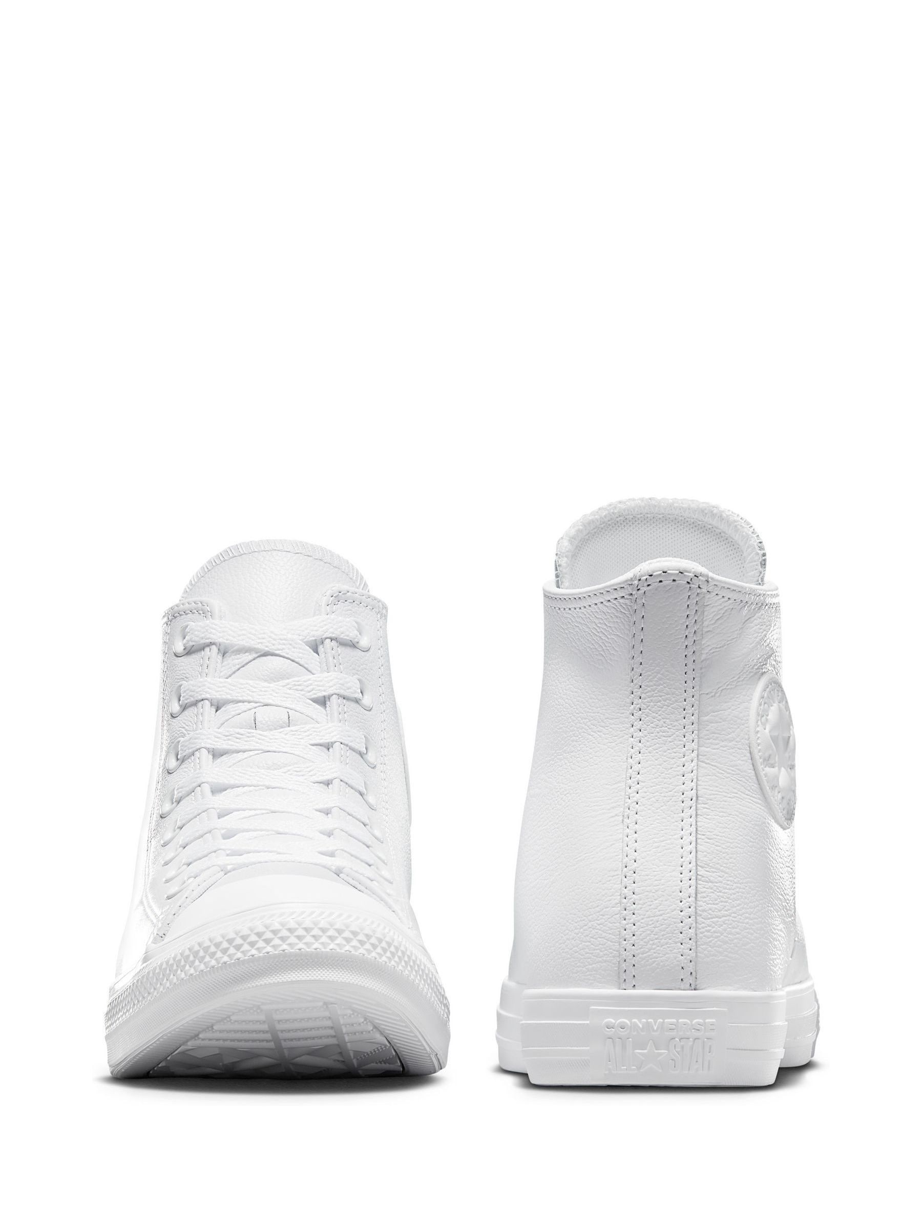 Buy Converse White Chuck Taylor Leather Hightop Trainers from Next USA